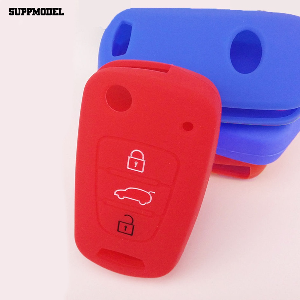 Suppmodel 3tombol Silikon Key Cover Case Untuk Hyundai Accent Elantra Sonata i20 i30 IX35