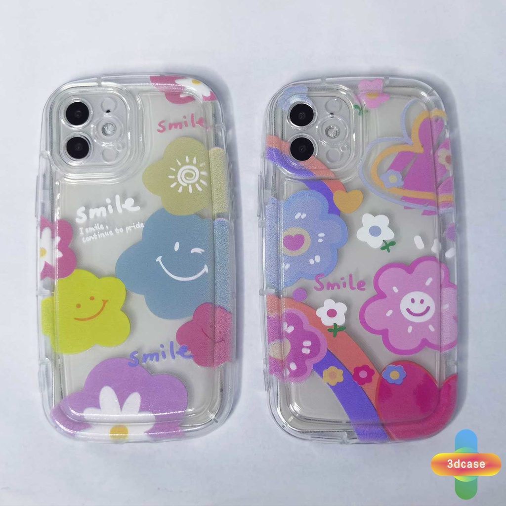 Casing Samsung A22 A03S A50 A32 A14 A13 A23 A52 A12 A03 A04 A04S A02S A20 A50S A30S A52S A30 M12 M22 M32 A125 A14 LTE A13 Lie A037F F12 M04 M10S M02S A025 A205 A305 F02S Y22S Y20I Y12S Y17 Y15 Y15S Colourful Smile Flower Camera Lens Protection Soap Case