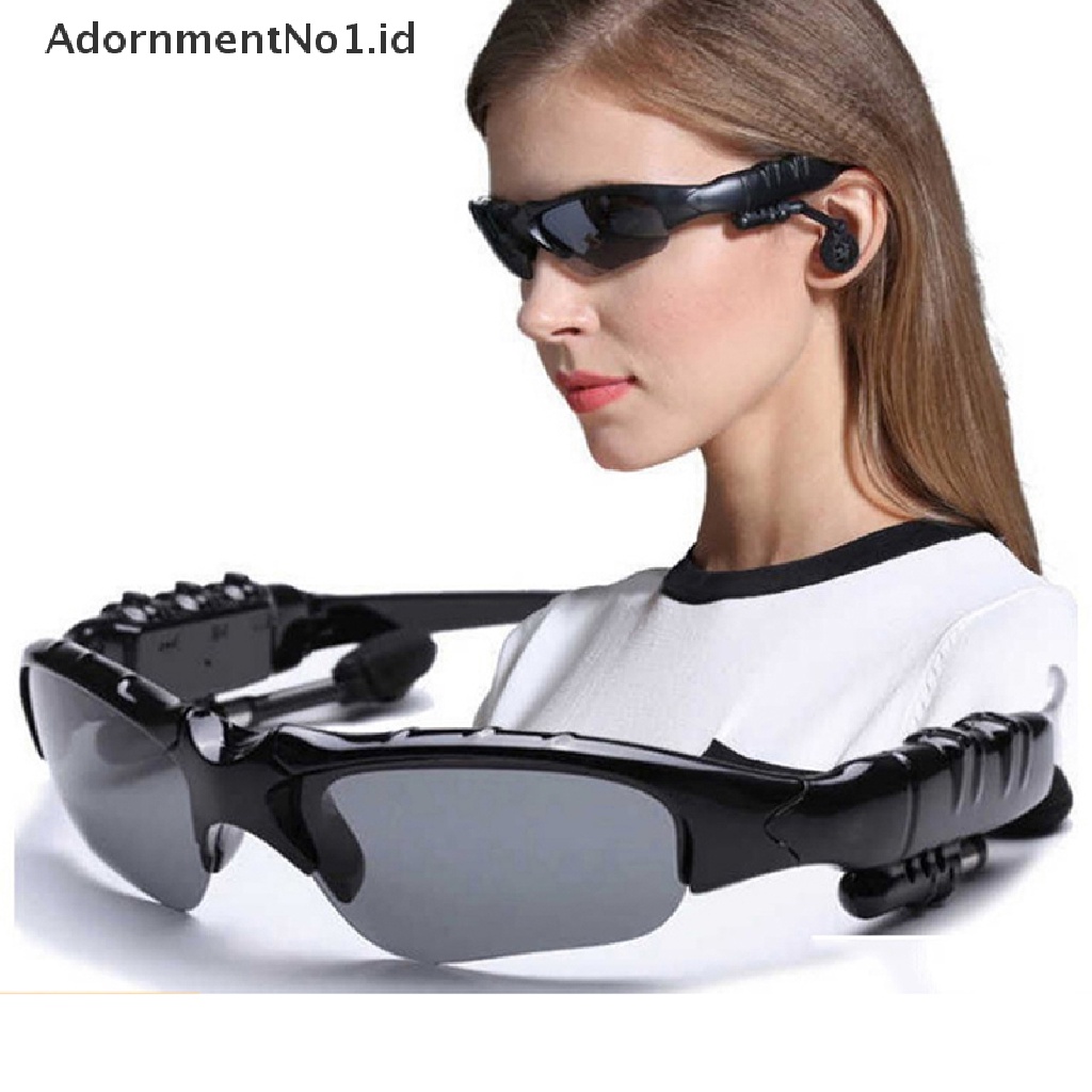 [AdornmentNo1] Earphone Stereo Headset Nirkabel Dengan Mic Kacamata Polarized Sunglasses [ID]