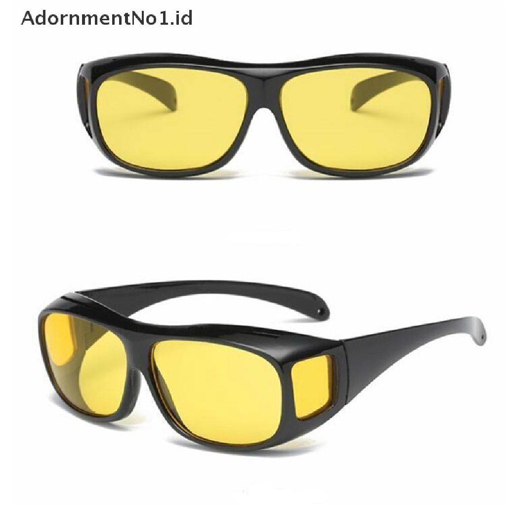 [AdornmentNo1] Kacamata Night-Vision Pelindung Gears Sunglasses Anti Silau Kacamata Mengemudi Mobil [ID]