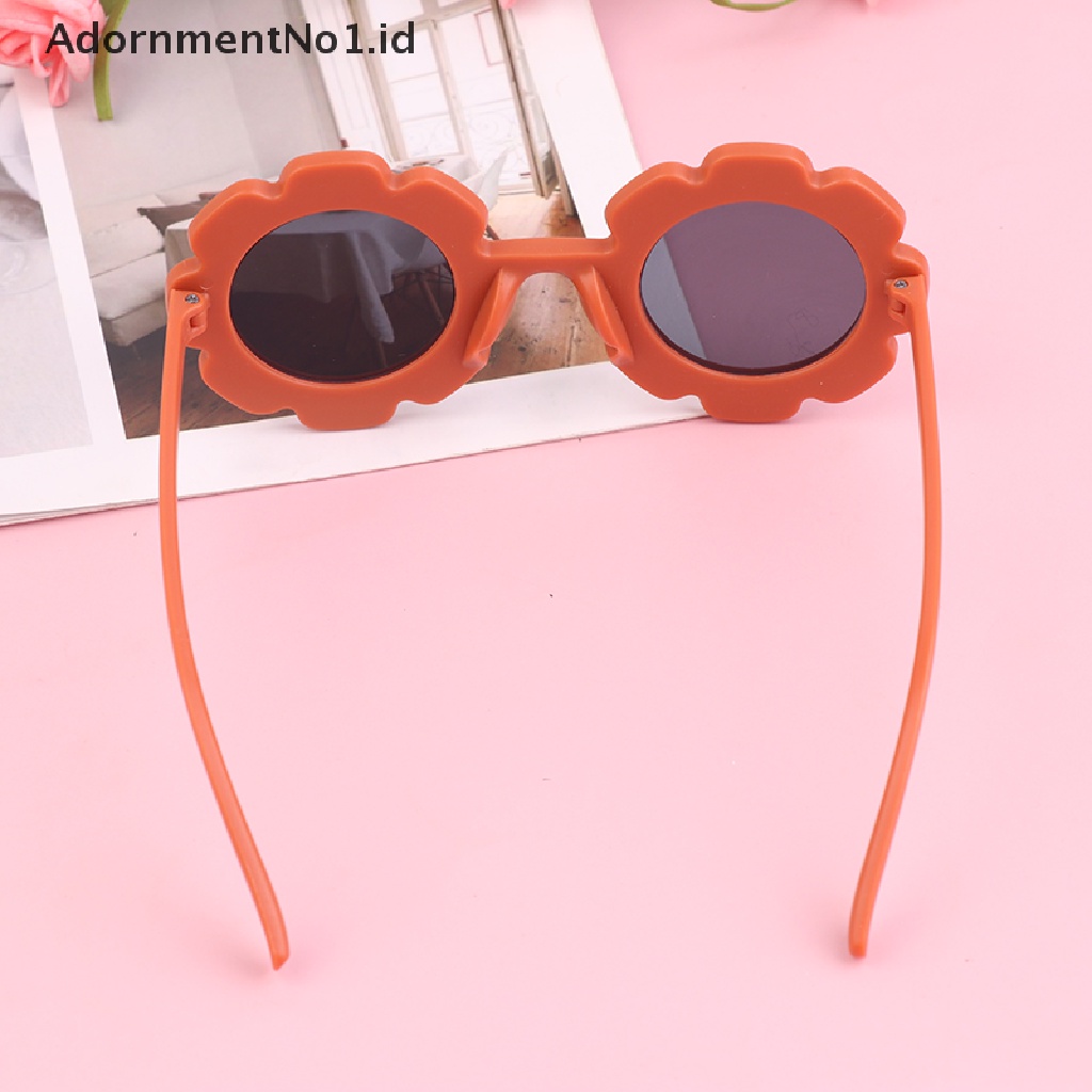 [AdornmentNo1] New Sun Flower Round Cute kids sunglasses UV400 Untuk Anak Laki-Laki Perempuan [ID]