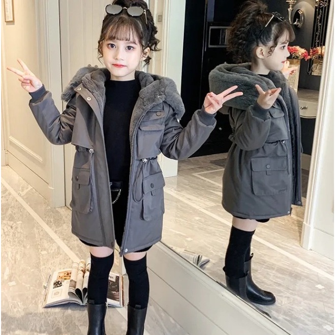 TTAL GIRL WINTER COAT THERMAL IMPORT JAKET ANAK MUSIM DINGIN LAPIS BULU