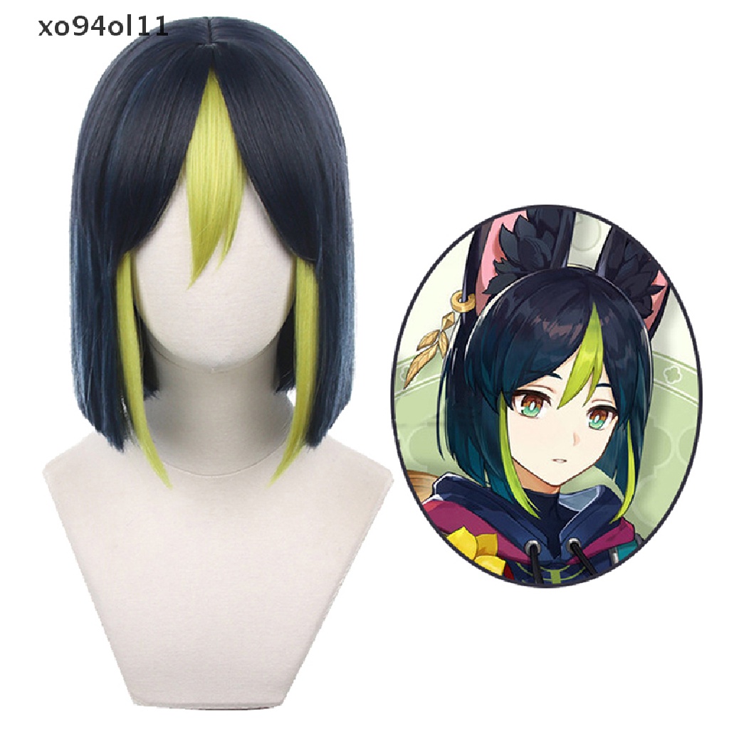 Xo Game Genshin Impact Tighnari Cosplay Wig Genshin Impact Tighnari Dengan Telinga Mewah OL
