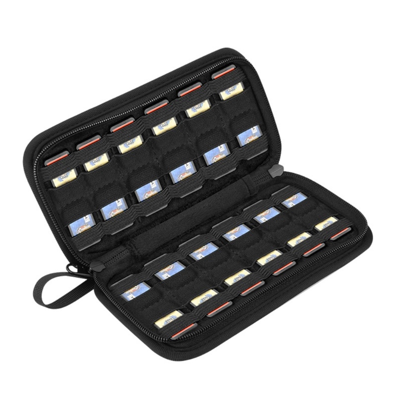 Cre 24in1 Game Memory SD-Card Holder Game Kartu Tempat Penyimpanan Tas Kotak Untuk NS/OLED