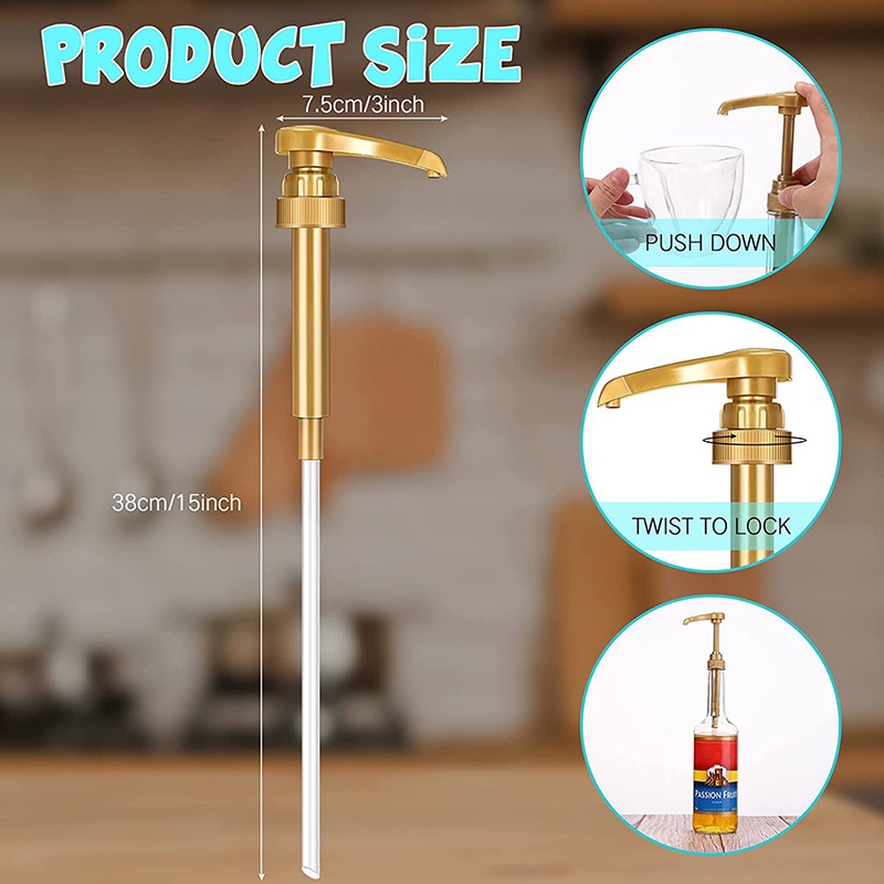 ღ 750Ml Botol Pompa Dispenser Botol Minyak Nozzle Pressure Sprayer Sirup Dispenser Pompa Tekan Head10ml Rumah Tangga Pompa Aksesoris Dapur