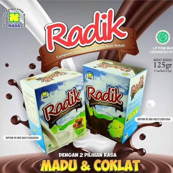 

SUSU RADIK NASA / Dua Varian Rasa Coklat dan Vanilla