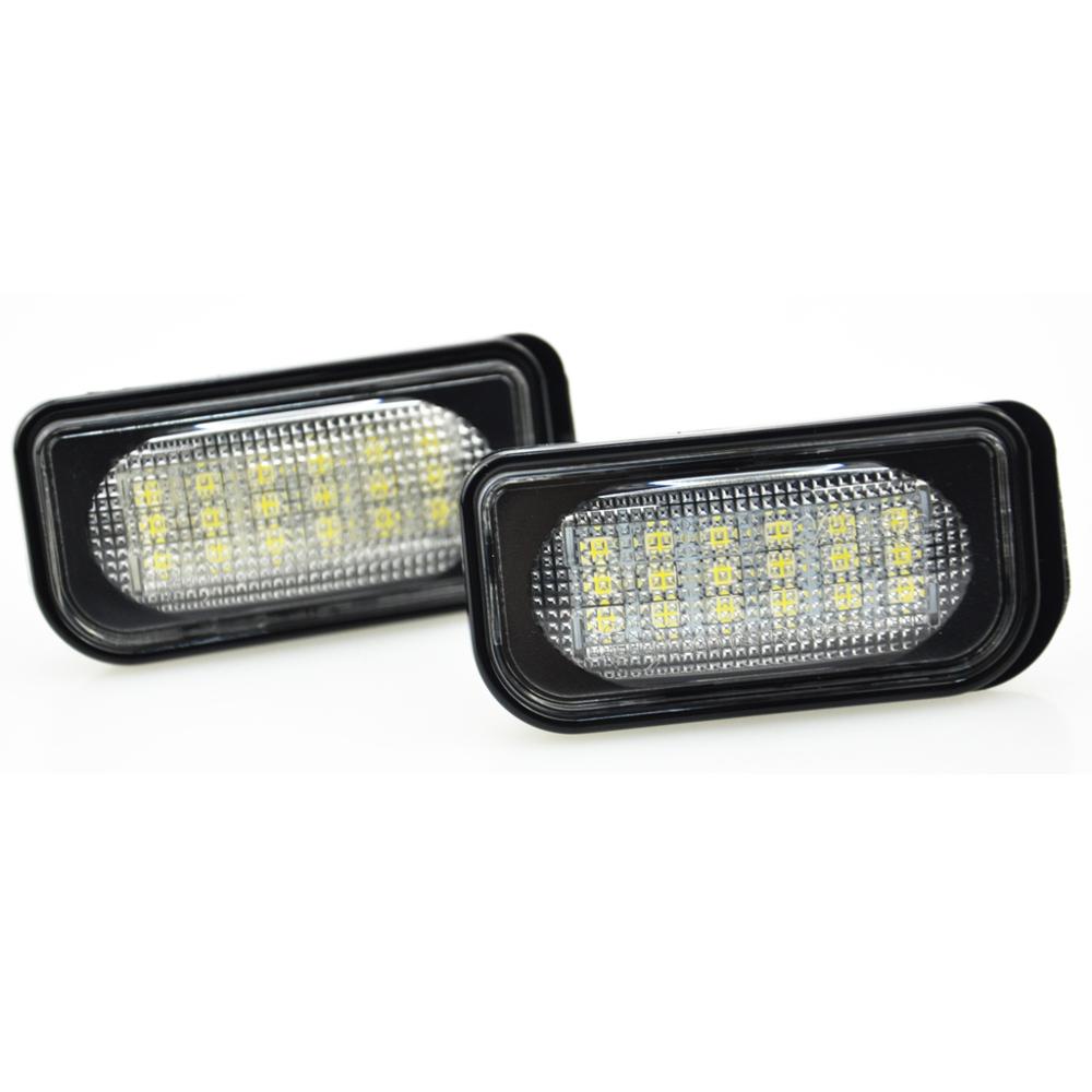 2pcs Lampu Plat Nomor Plat LED Putih Lampu Untuk Benz C-CLASS W203 CLK Convertib A209 W209 CLK C209 SL R230 Chrysle Crossfir