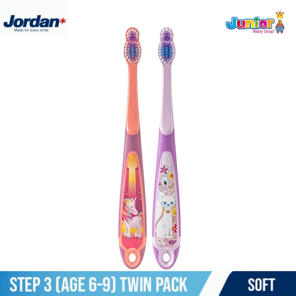 Jordan Orcal Care Kids Step 3 Twin Soft - Sikat Gigi