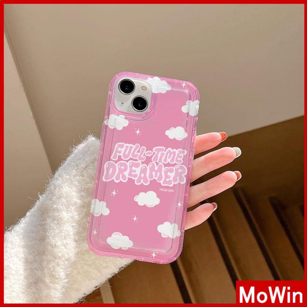 For iPhone 14 Pro Max iPhone Case Clear Case TPU Soft Case Airbag Shockproof Protection Camera Cute Pink Clouds Compatible with iPhone 13 Pro Max iPhone 12 Pro Max 11 7Plus XR xs