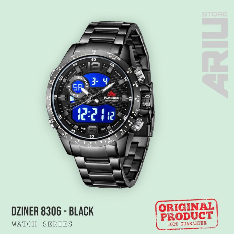 JAM TANGAN DZINER 8306 WR 30M ANALOG WATCH