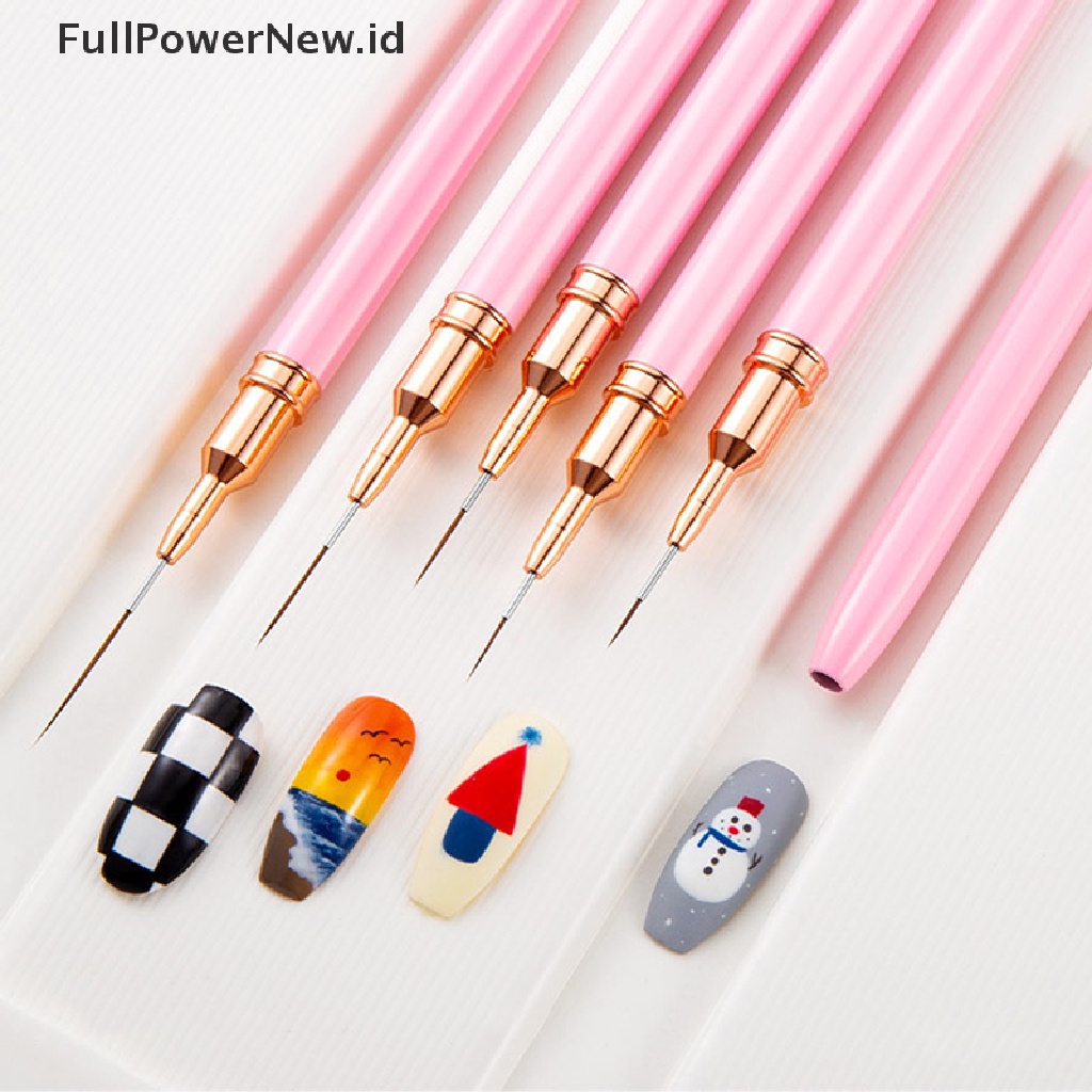 Power 1Pcs Nail Art Liner Brush Pen Salon Menggunakan Sikat Rambut Nylon Manicure Tools ID