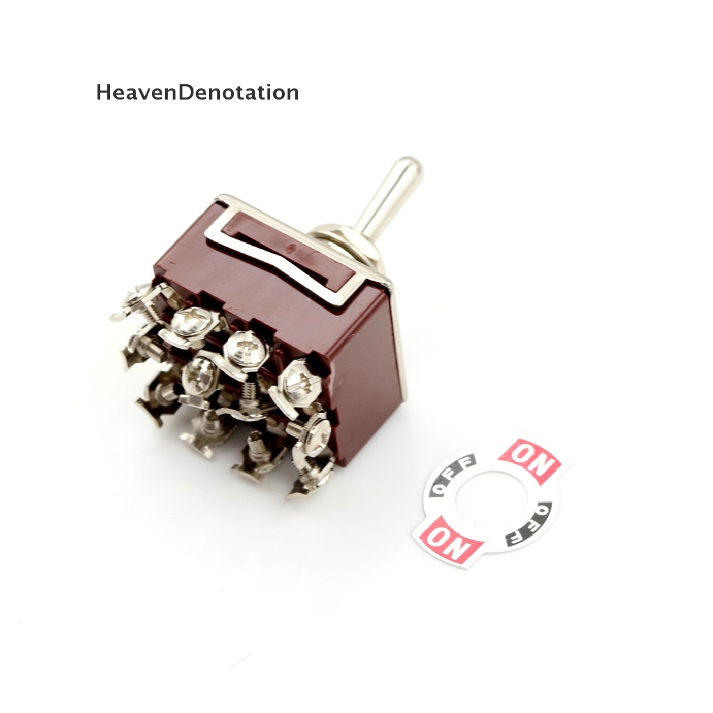 [HeavenDenotation] Saklar Toggle 3posisi 12pin 4PDT ON-OFF-ON 10A/380VAC 15A/250VAC HDV