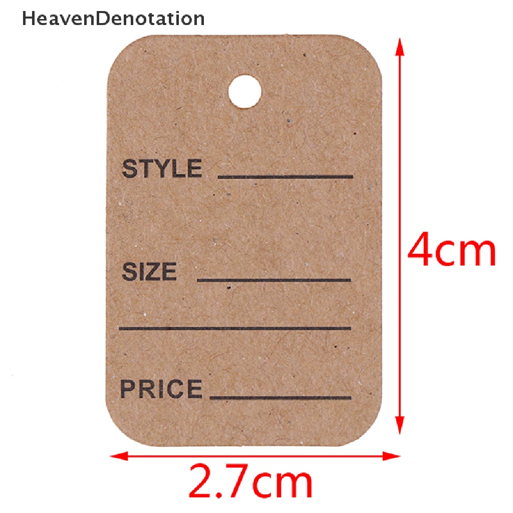 [HeavenDenotation] 100pcs Tag Harga Display Merchandise Label Pernikahan Label Harga Dengan String 20m HDV