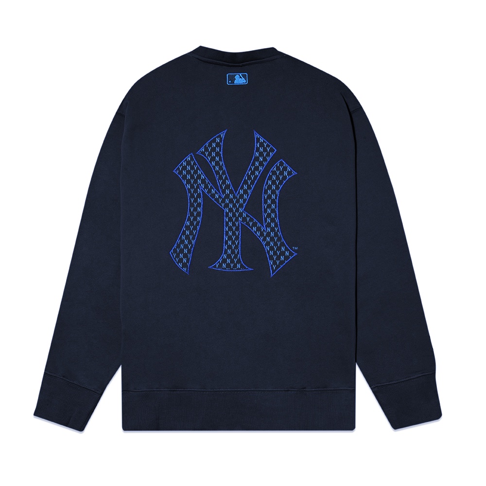 M7B NY Yankees Monogram Back Logo Sweatshirts Navy