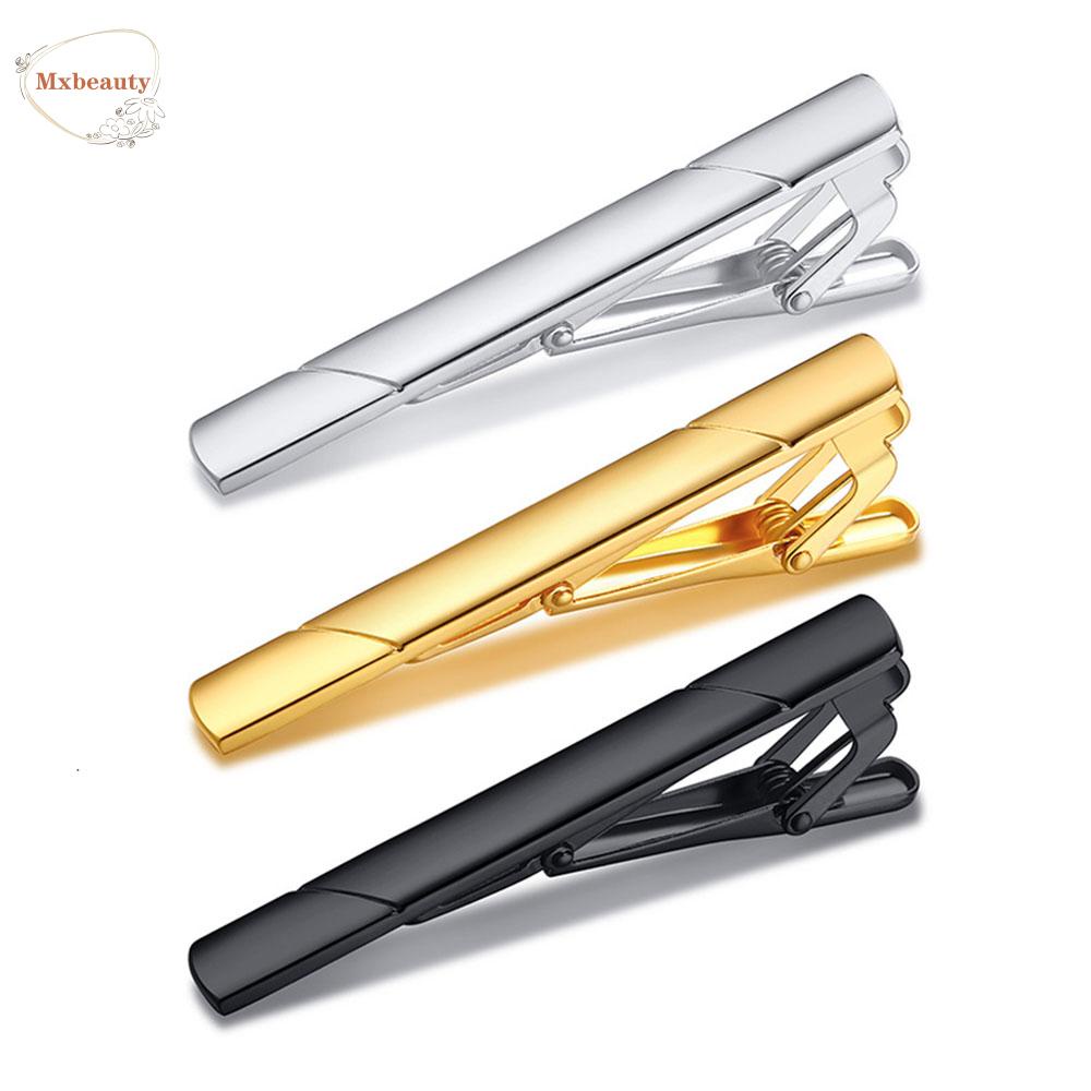 MXBEAUTY Fashion Necktie Classical Shirt Clip Tie Clips Accessories Bar Pin Charm Mens Simple Clasp/Multicolor