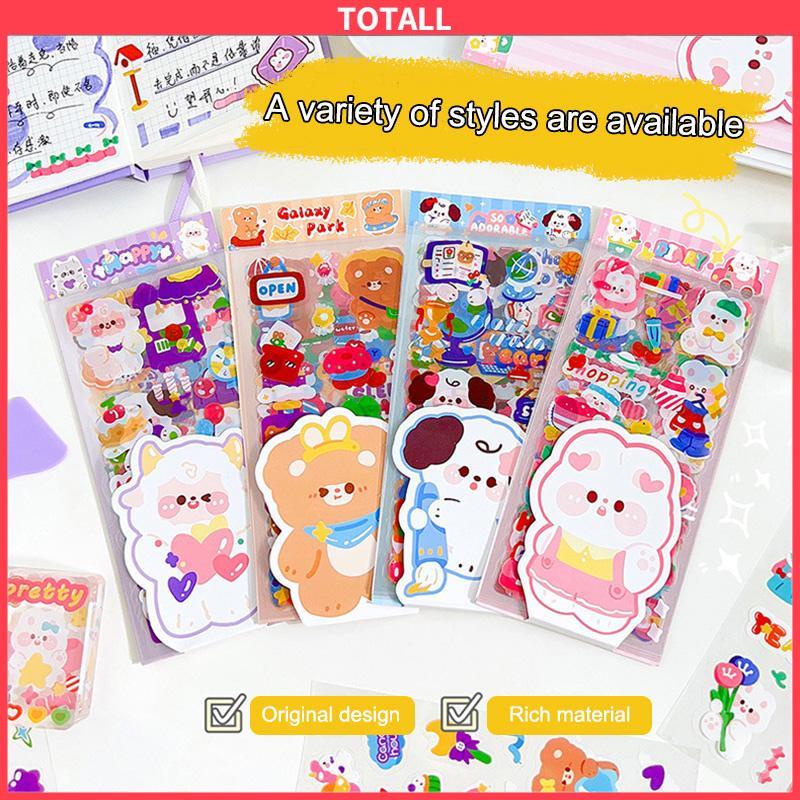 COD Stiker Scrapbook Lucu Kartun Kartun PET Tahan Air DIY Bahan Dekorasi Cangkir Air Stiker-Totall