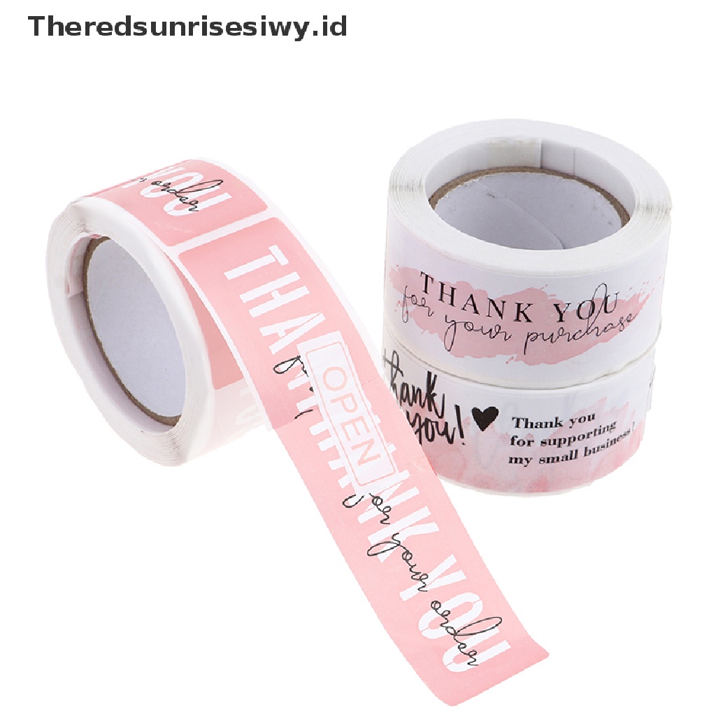 # Kado Mom &amp; PAPA DIY # 120pcs Label Stiker Thank You Untuk Amplop Sealing Decor Sticker Stationery~