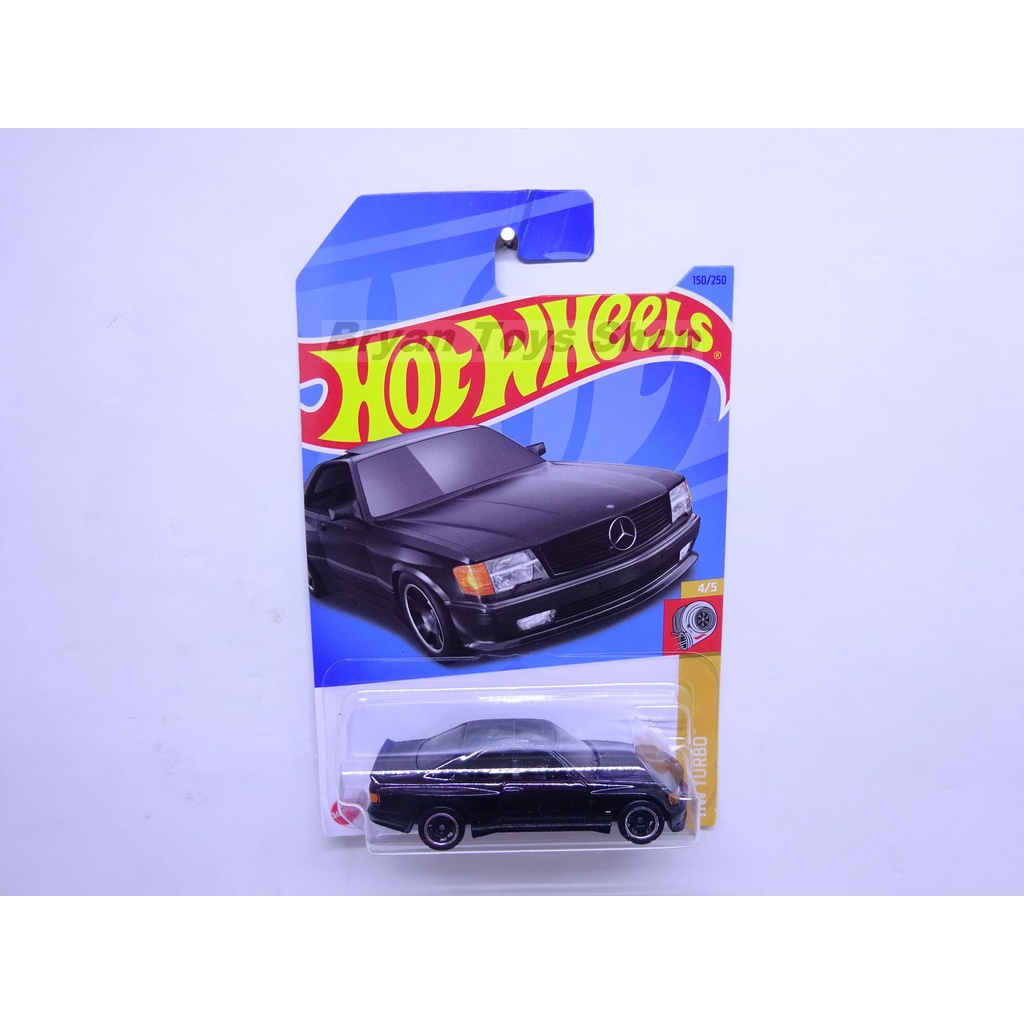 Hot Wheels Card Ketekuk 89 Mercedes Benz 560 Sec AMG Hitam