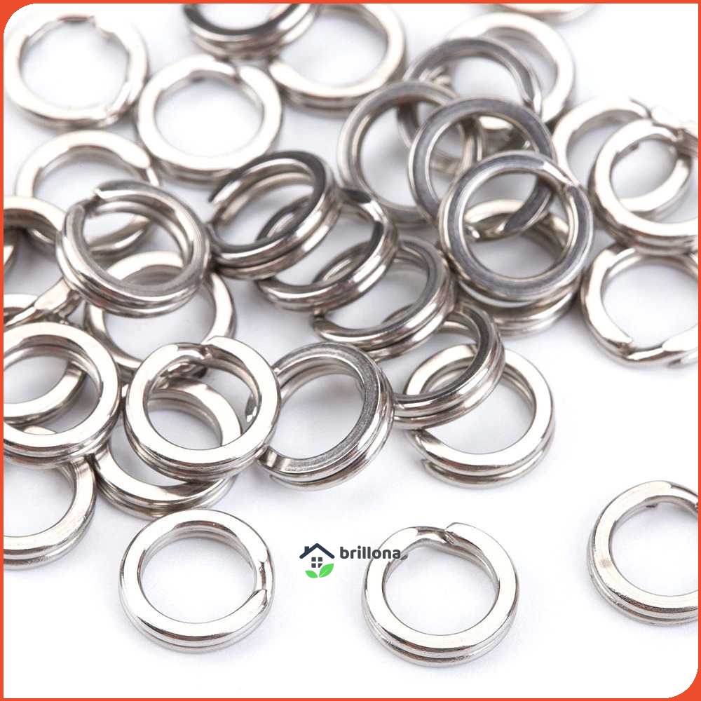 LUSHAZER Cincin Konektor Umpan Pancing Split Ring 200PCS - LSH01