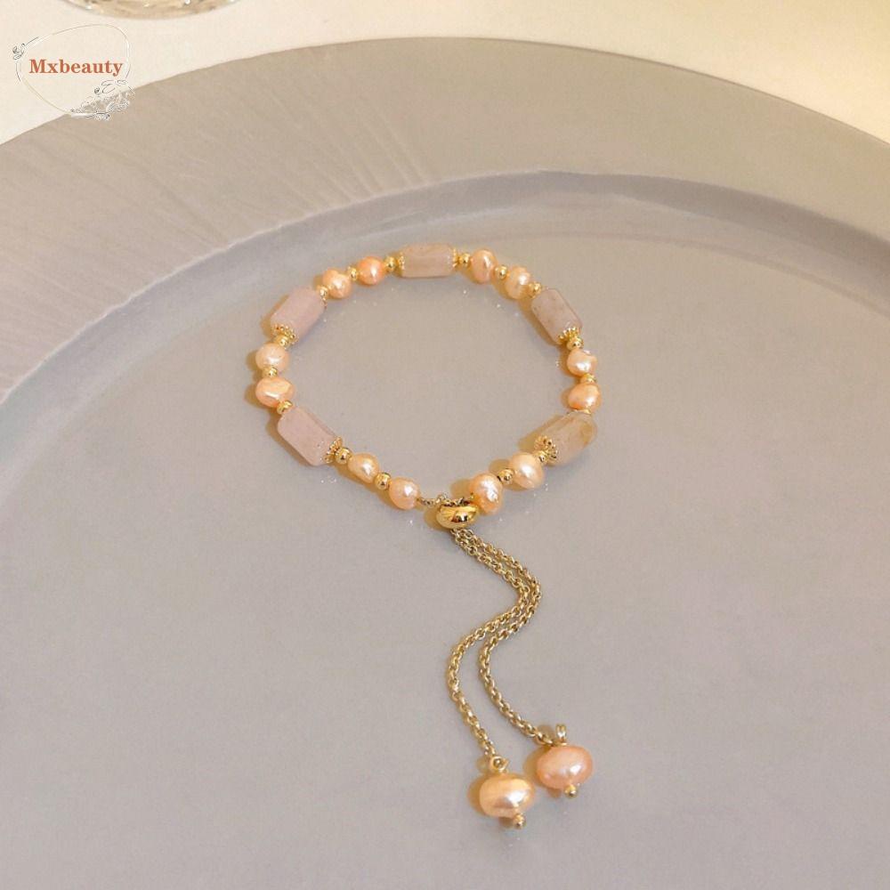 Mxbeauty Gelang Wanita Mewah Elegan Rantai Fashion Perhiasan Keberuntungan Keren Giok Gaya Korea Bracelet