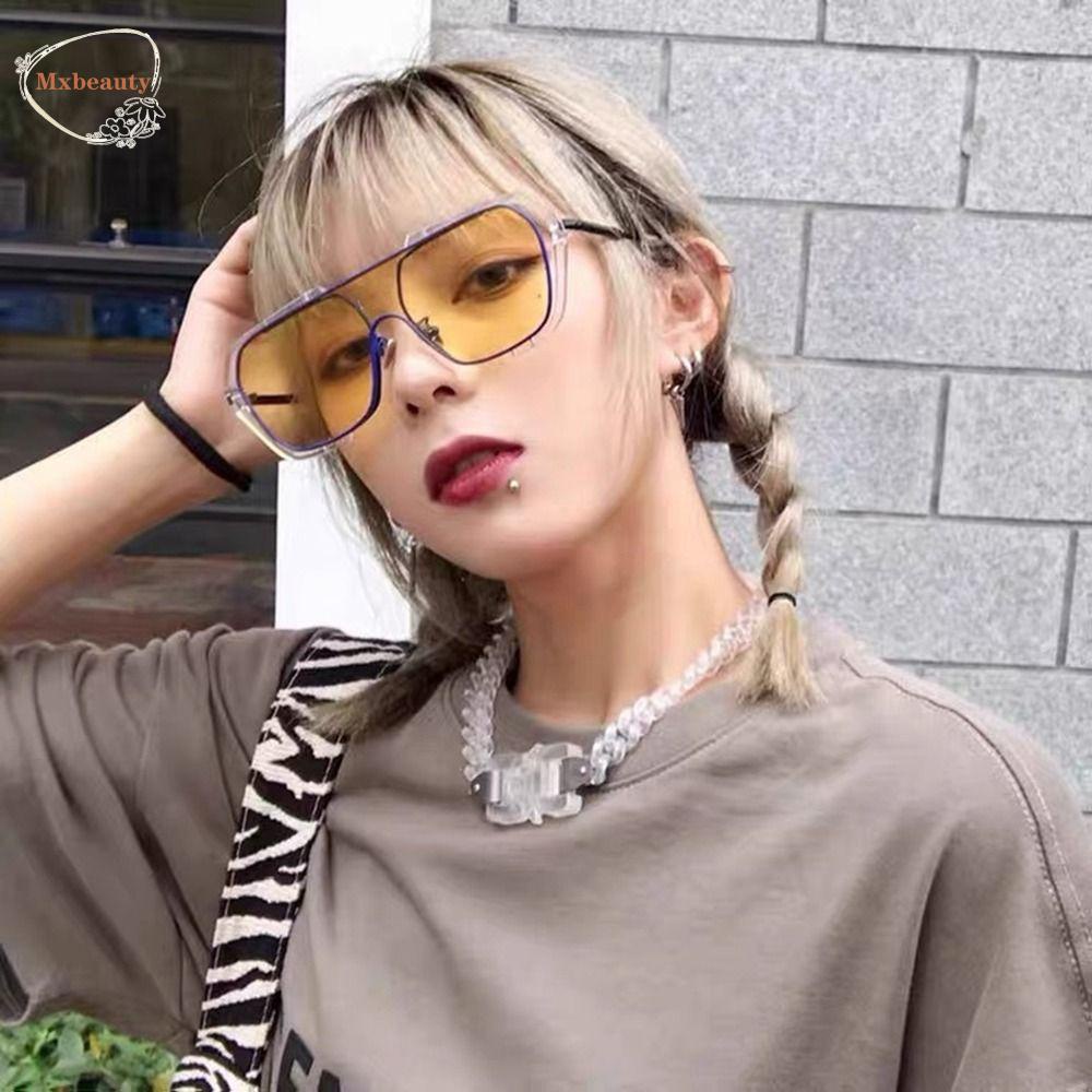 Mxbeauty Kacamata Anti UV Vintage Simple Trendy Wanita Kacamata Geometris Untuk Wanita Pria Gaya Korea Eyewear