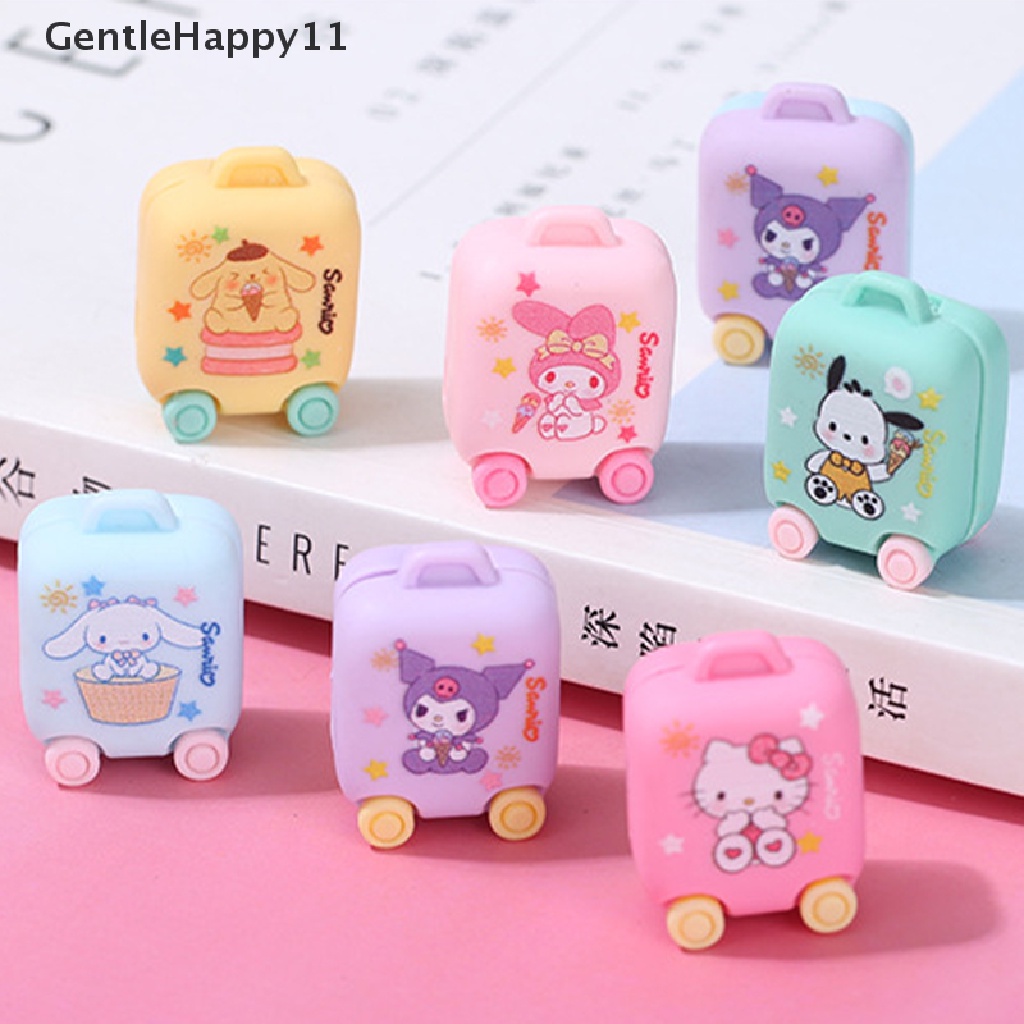 Gentlehappy 1PC Dekorasi Rumah Boneka model Koper Kartun Dua Sisi Tiga Dimensi id