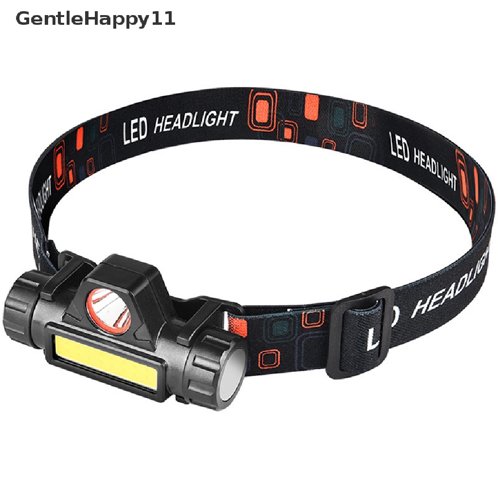 Gentlehappy Headlamp Senter Kepala Anti Air 2500lm Cob Led Built in Usb Rechargeable id