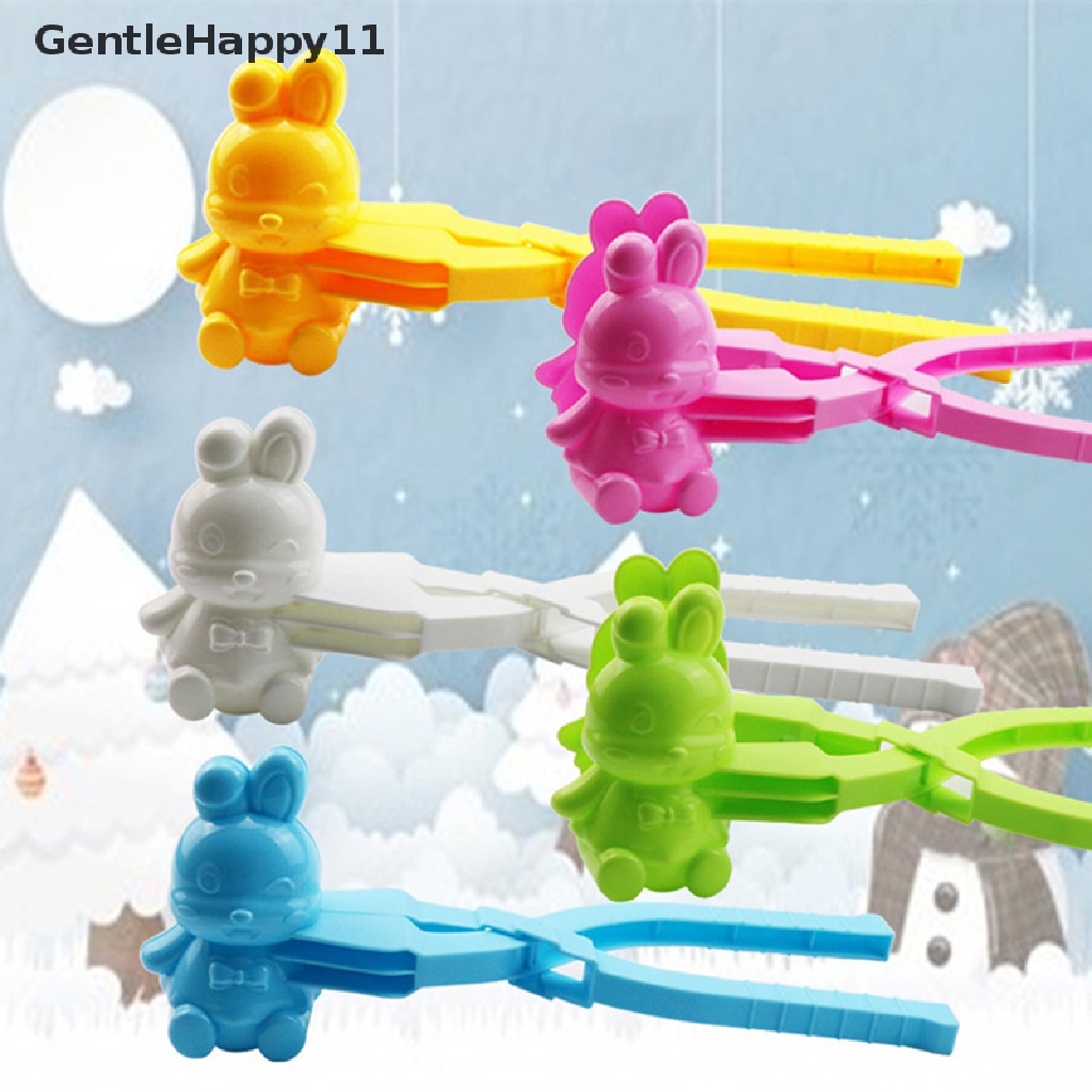 Gentlehappy Klip Bola Salju Bentuk Kelinci Lucu Snow Clay Ball Maker Mainan Olahraga Luar Ruangan id