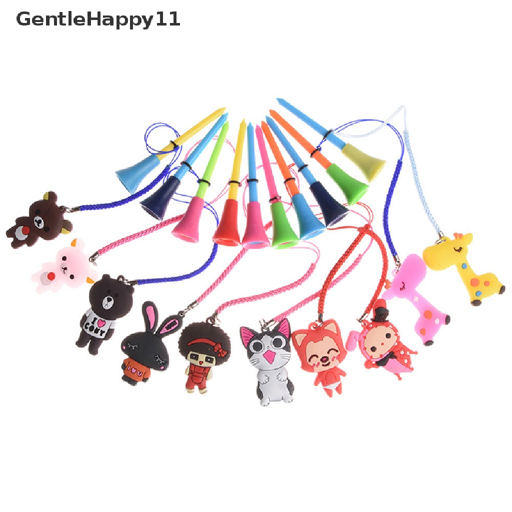 Gentlehappy 1Pc Rubber golf Tees Plastik golf Duduk Mencegah Kerontokan Dudukan Bola Dan Tali Kepang id