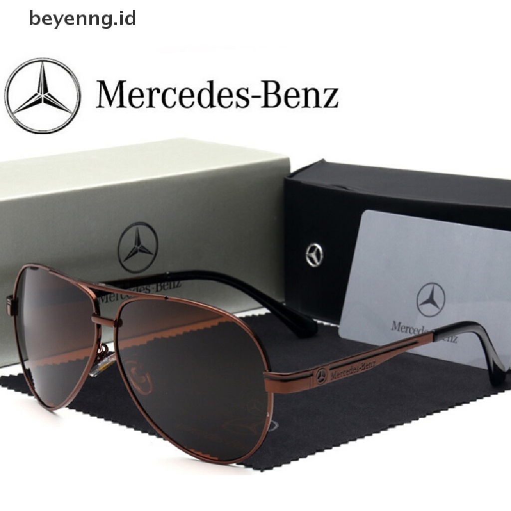 Beyen Mercedes Benz Polarized Sunglasses Vintage Metal Frame Kacamata Casual Eyeglasses ID