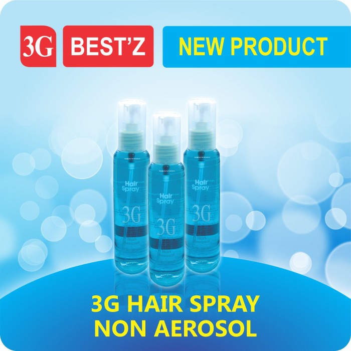 3G HAIR SPRAY NON AEROSOL - 180 ML/HAIR SPREY 3G/PENGERAS RAMBUT/PENGERAS RAMBUT UNTUK KLINTONG