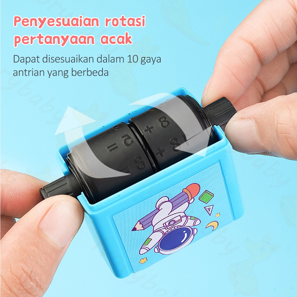 Ivorybaby Stempel matematika roll anak belajar matematika Stempel berhitung dengan tinta