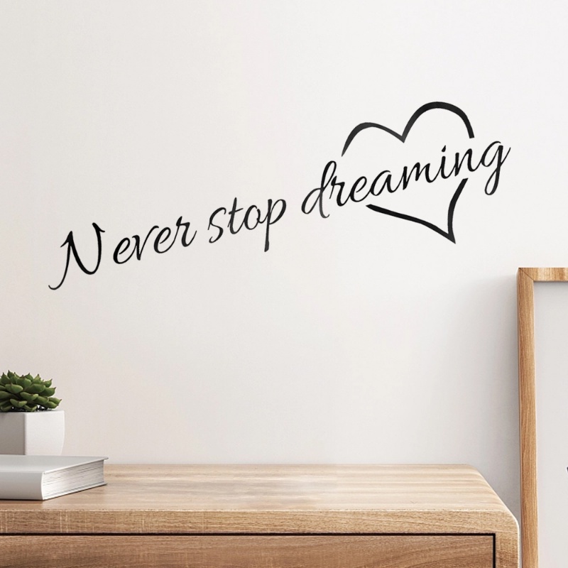 Never Stop Dreaming Quotes Wall Decals/You Look Stiker Dinding Huruf Amazing/Stiker Hias Dinding Ruang Tamu DIY