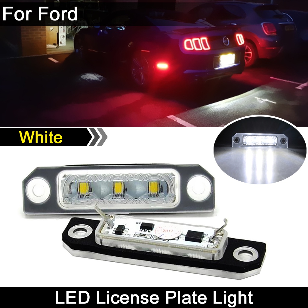 2pcs Lampu Plat Nomor LED Untuk Ford Flex Taurus Mustang Focus Fusion Untuk Mercury Milan Sable Untuk Lincoln Zephyr MKZ MKX MKT