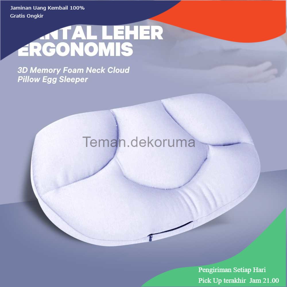 TD - RTG ARR Bantal Leher Ergonomis 3D Memory Foam Neck Cloud Pillow - AR01