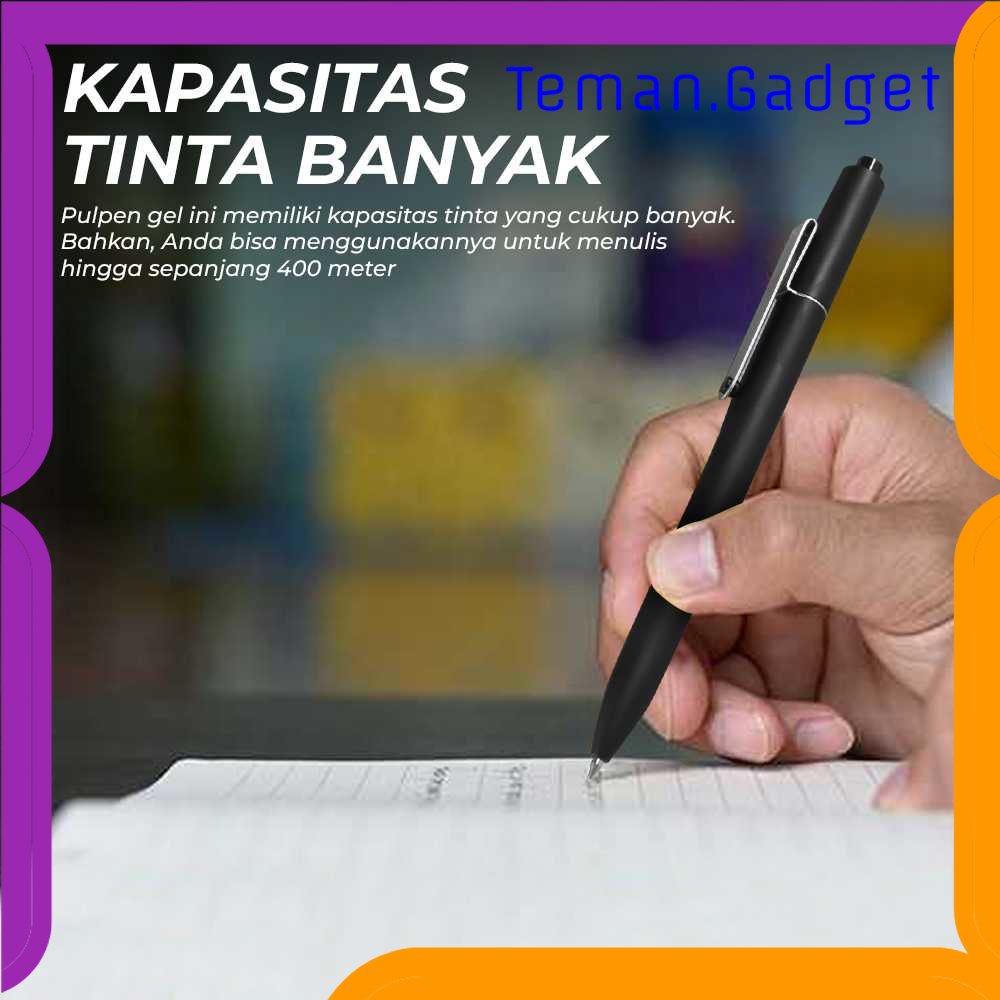 TG - ATK KACO MIDOT Pena Pulpen Gel 0.5mm Soft Touch Metal Clip Tinta Hitam - KCM4