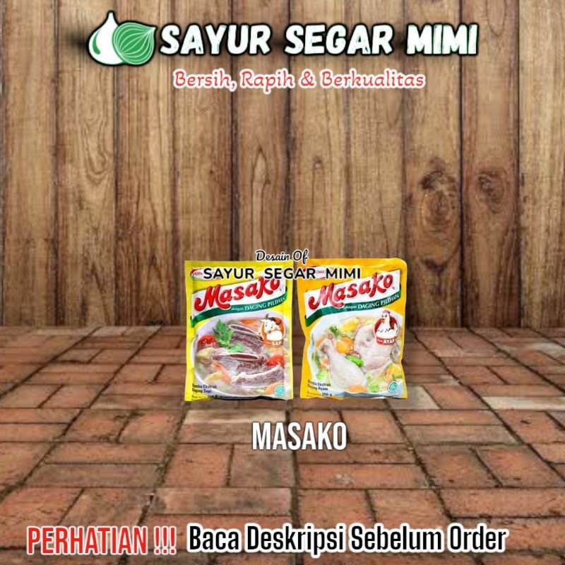 

MASAKO AYAM (12 sachet = 1 renceng) Penyedap Rasa Kaldu - Sᴀʏᴜʀ Sᴇɢᴀʀ ♏ɪᴍɪ