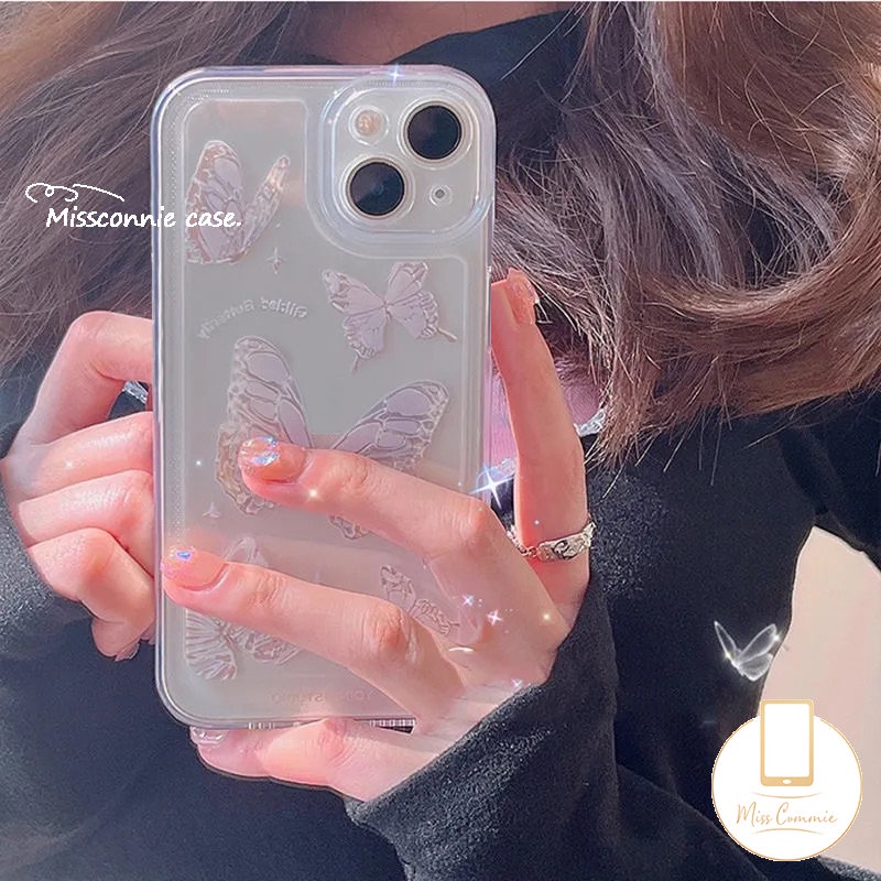 Ins Fantasy Butterfly Case Infinix Hot 10 20s 10t 20 9 8 10s 12i 11s 10s NFC Smart 4 5 6 Plus Hot 9 11 10 12 Play Note 12 G96 12 10 Pro 12 2023 Transparan Lembut Tpu Belakang Sarung