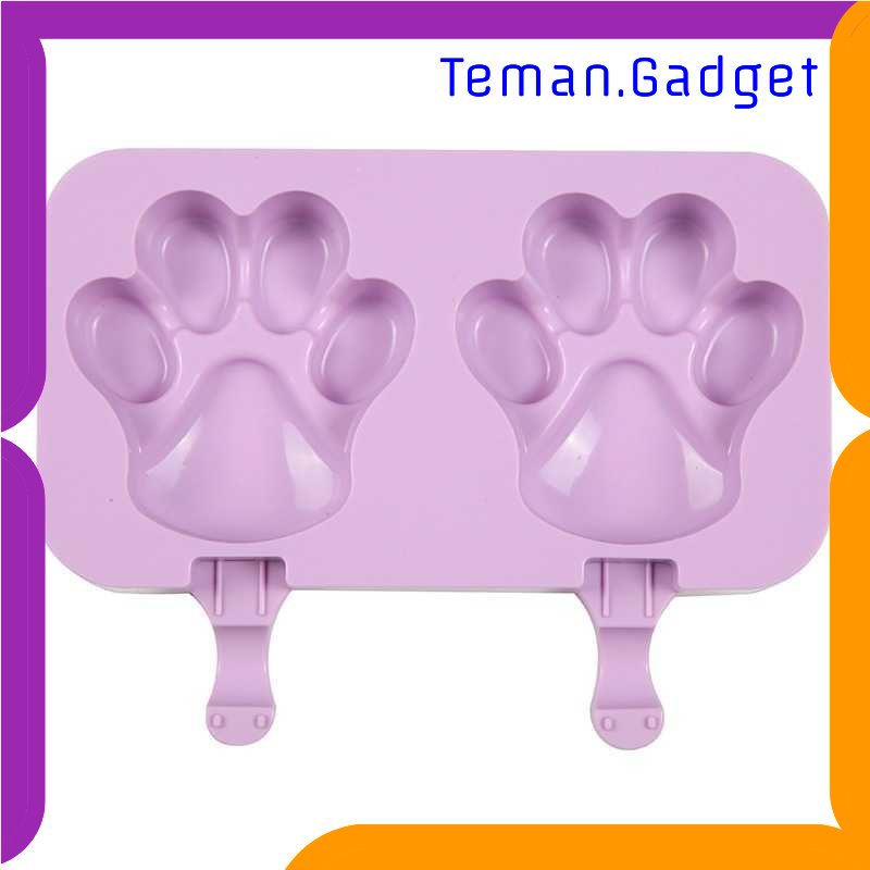 TG - DPR SJ Cetakan Es Krim 2 Hole Silicone Mold Dessert Dog Paw with 50 Sticks - JSC84