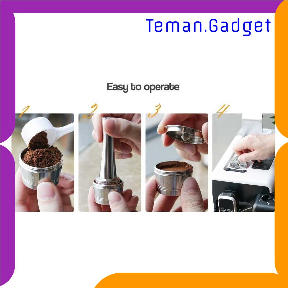 TG - DPR iCafilas Refillable Capsule Stainless for Cafissimo K-Fee Caffitaly