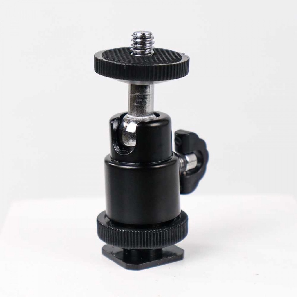 Dudukan Kamera Kepala Tripod Ball Head Hot Shoe