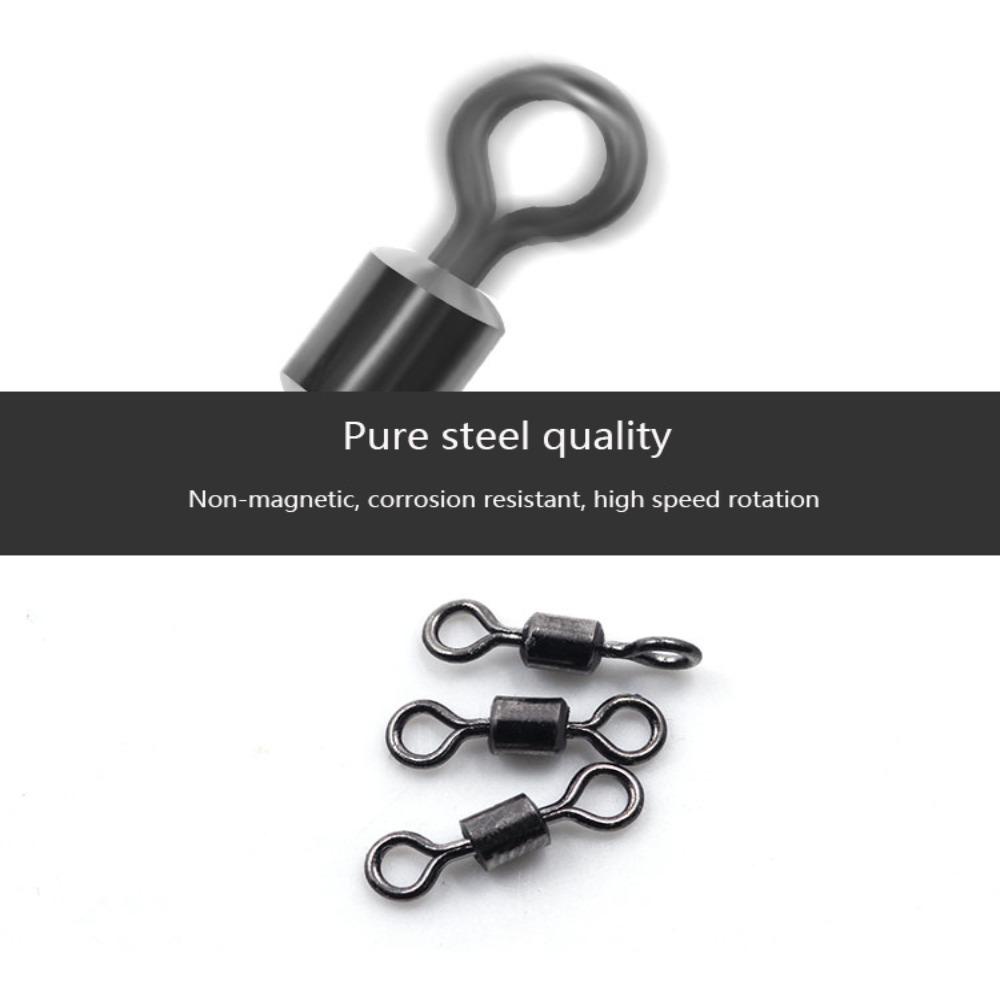 Lanfy Memancing Rolling Putar Untuk Ikan Gurame Padat Cincin Stainless Steel Delapan Berbentuk Barel Memancing Delapan Berbentuk Cincin Alat Pancing
