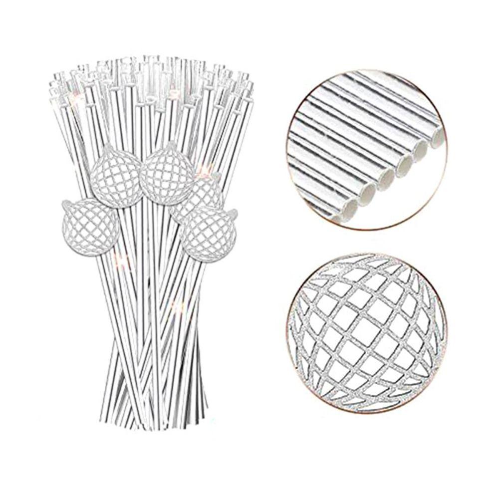 R-FLOWER 20pcs Sedotan Kertas Mini Minuman Dingin Sekali Pakai Dekorasi Pesta