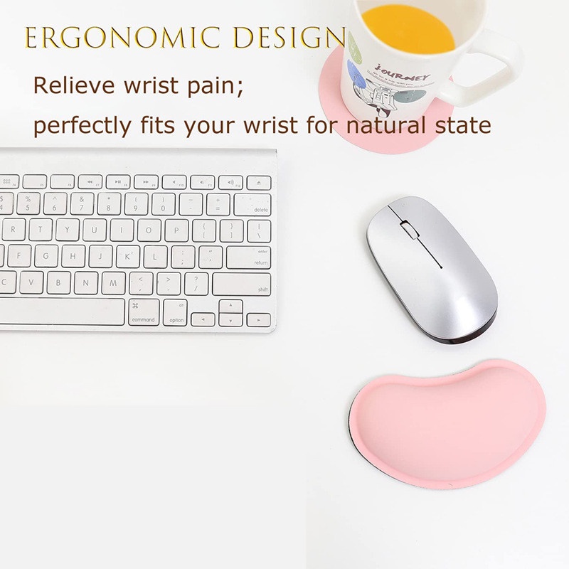 Memory Cotton Wrist Cushion Heart Wrist Pad Mouse Pergelangan Tangan Istirahat Mendukung Pad Warna Heart Wrist Strap Gaming Mouse Pad Nyaman Istirahat Pergelangan Tangan Mouse Pad