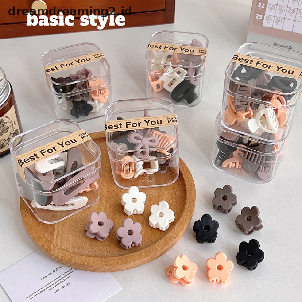 (dream) 10pcs Matte Plastik Mini Rambut Cakar Klip Bayi Insang Manis Kecil Jepit Rambut Hairgrips Barrettes Hiasan Kepala Aksesoris Fashion//