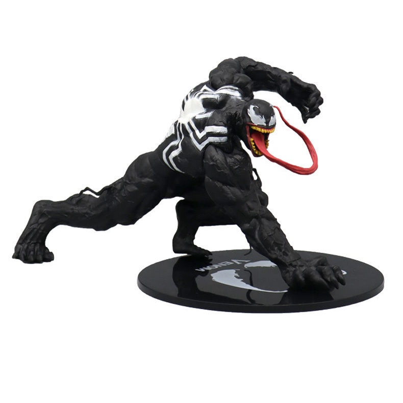 Movie Marvel The Avengers Venom Action Figure Spider Man Venom Figurine Boneka Dengan Dasar Mainan Anak Laki-Laki Dekorasi