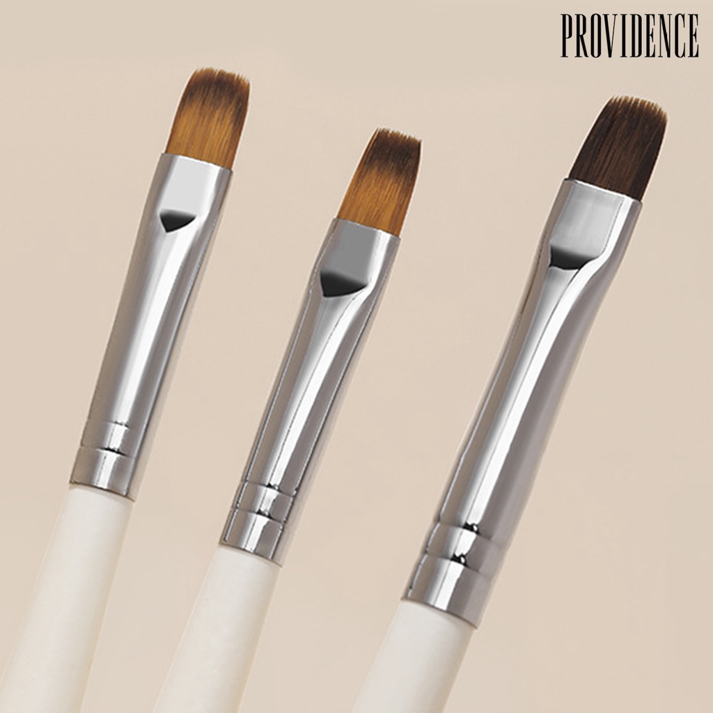 Providence Sikat Kuku Fleksibel Bulu Lembut Daya Serap Air Yang Baik Non-slip Gagang Kayu Desain Nail Art Multifungsi UV Gel Lukisan Menggambar Brush Alat Salon