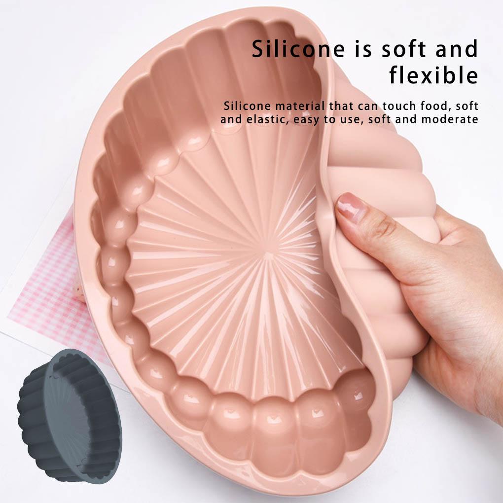 Cetakan Silikon Roti Bakar Shortcake Cetakan Coklat Ice Cream Tools DIY Candy Round Pan Ornamen Rakit Sendiri
