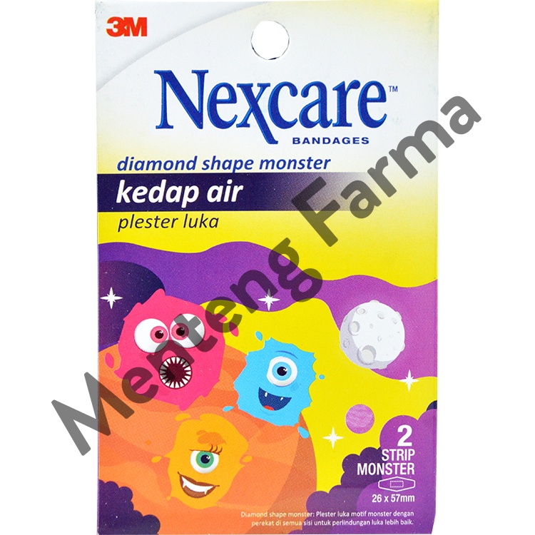 Plester Luka 3M Nexcare Waterproof Motif Monster - Plester Luka Anti Air Anak