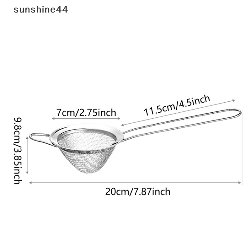 Sunshine Fine Mesh Stainless Steel Cone Strainer Saringan Cocktail Bar Strainer Kerucut ID